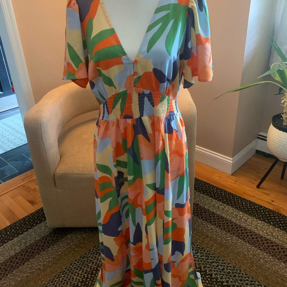 Vibrant Multicolor Maxi Dress